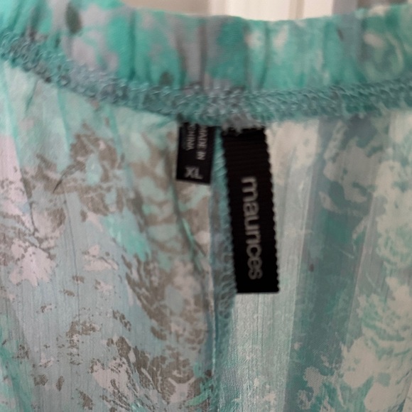 Maurices Teal and Gray Patterned Top - Picture 2 of 9